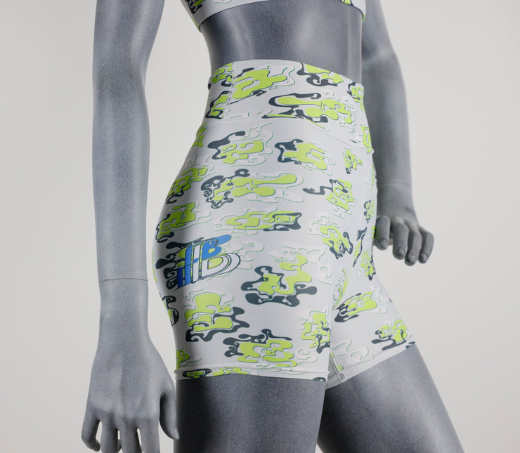 Graffiti Flo Y3 Camo Yoga Shorts