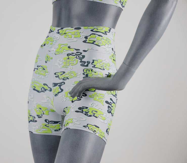 Graffiti Flo Y3 Camo Yoga Shorts