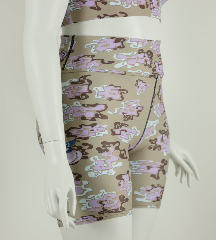 Graffiti Flo Y9 Camo Yoga Shorts