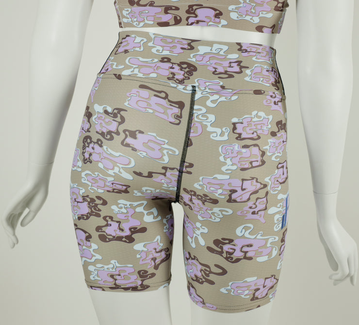 Graffiti Flo Y9 Camo Yoga Shorts