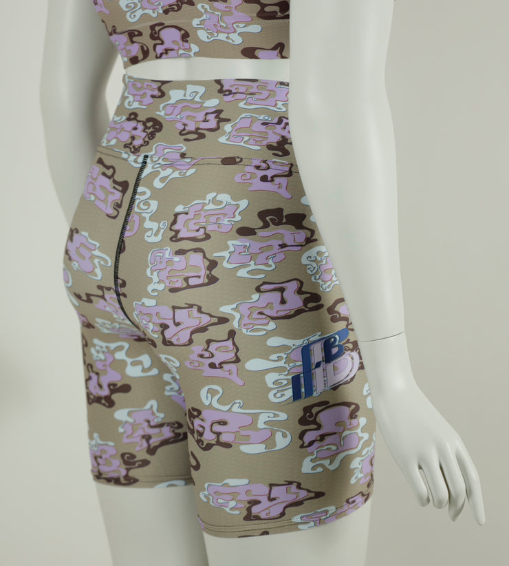 Graffiti Flo Y9 Camo Yoga Shorts